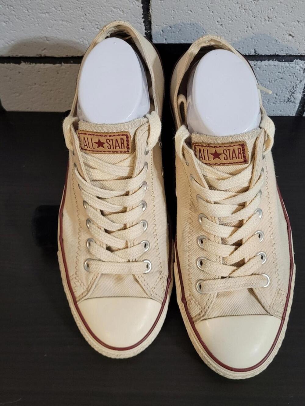BUNDLE SALE!  Converse All Stars Classic Cream & Burgundy Sneakers Sz 11.5